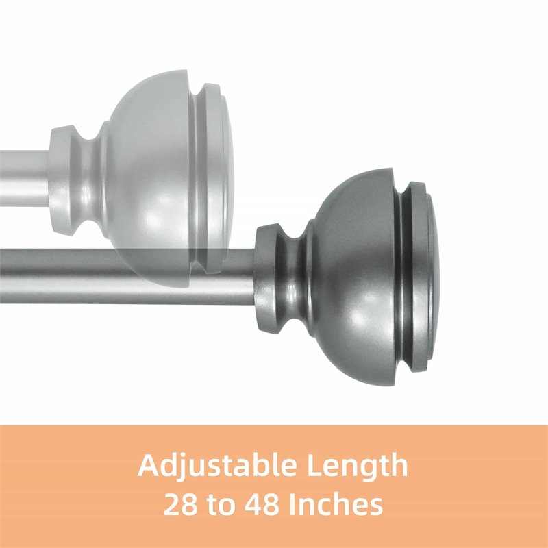 Lily Adjustable Single Curtain Rod 28