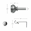 Lily Adjustable Single Curtain Rod 48