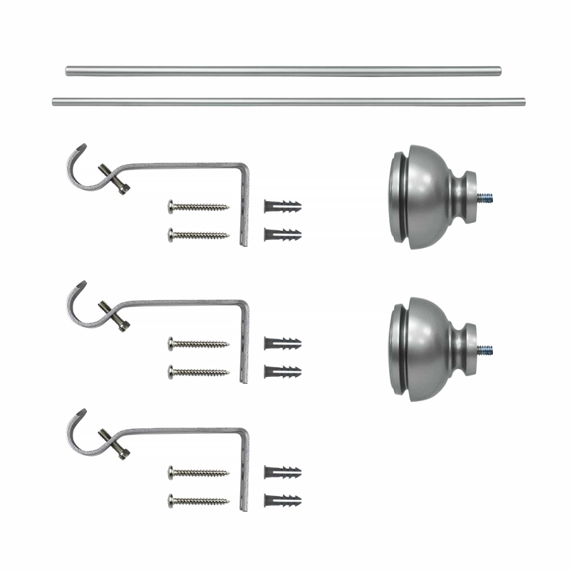 Lily Adjustable Single Curtain Rod 48