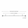 Lily Adjustable Single Curtain Rod 84