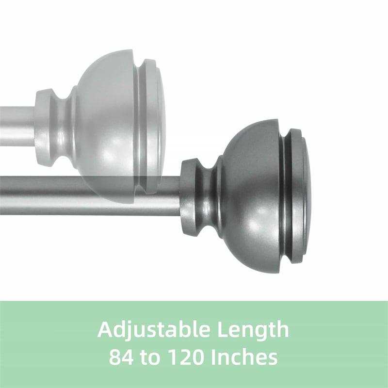 Lily Adjustable Single Curtain Rod 84