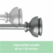 Lily Adjustable Single Curtain Rod 84