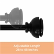 Lily Adjustable Single Curtain Rod 28