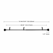 Lily Adjustable Single Curtain Rod 48