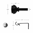 Lily Adjustable Single Curtain Rod 48