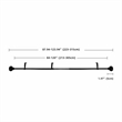 Lily Adjustable Single Curtain Rod 84