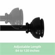 Lily Adjustable Single Curtain Rod 84