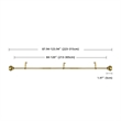 Lily Adjustable Single Curtain Rod 84