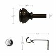 Lily Adjustable Single Curtain Rod 28