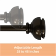 Lily Adjustable Single Curtain Rod 28