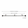 Lily Adjustable Single Curtain Rod 48