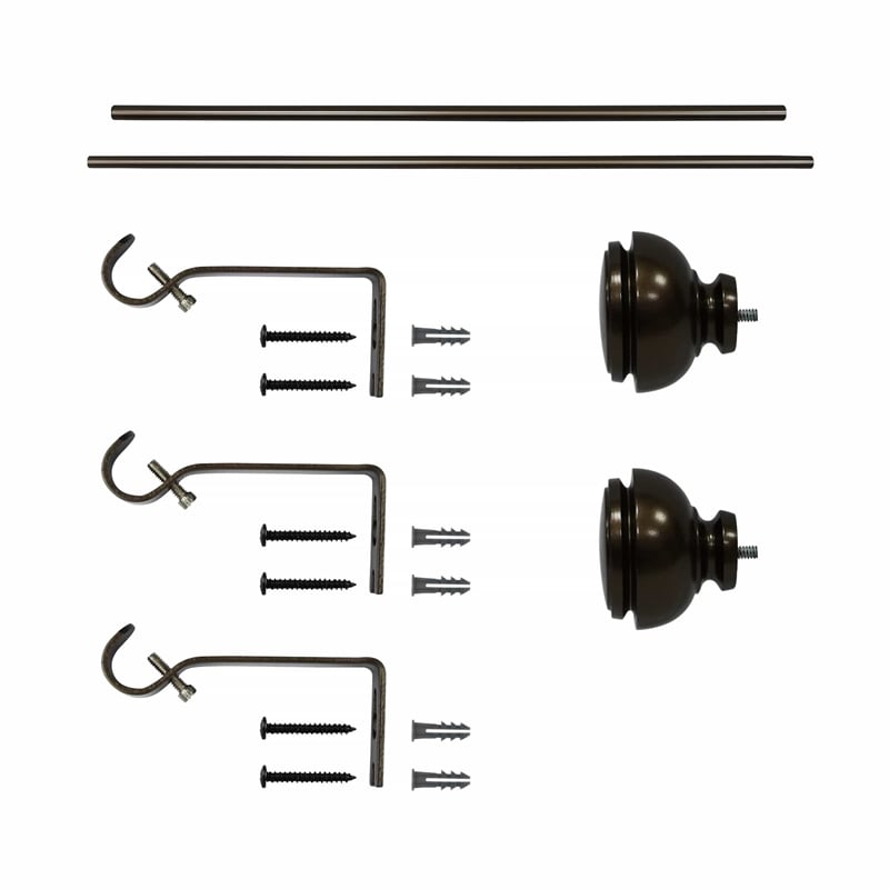Lily Adjustable Single Curtain Rod 48