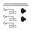 Lily Adjustable Single Curtain Rod 48