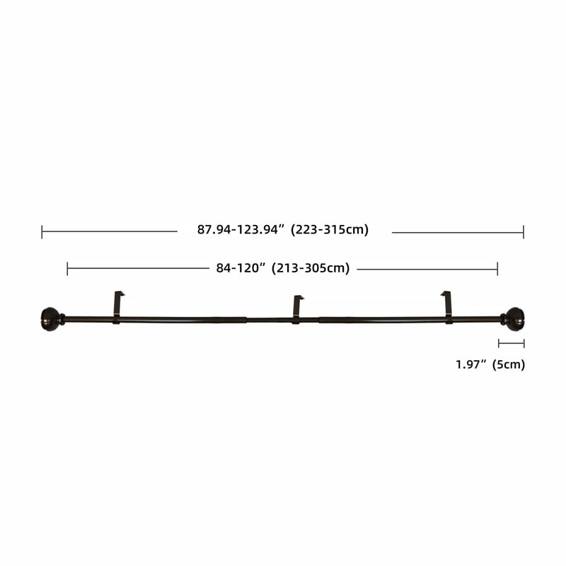 Lily Adjustable Single Curtain Rod 84