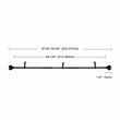 Lily Adjustable Single Curtain Rod 84