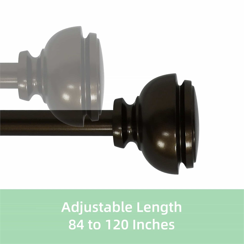 Lily Adjustable Single Curtain Rod 84