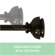 Lily Adjustable Single Curtain Rod 84