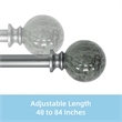 Nancy Adjustable Single Curtain Rod 48