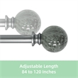 Nancy Adjustable Single Curtain Rod 84