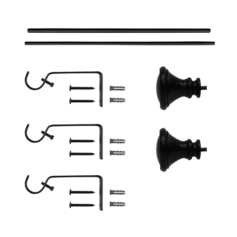 Scarlette Adjustable Single Curtain Rod 48