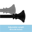 Scarlette Adjustable Single Curtain Rod 48