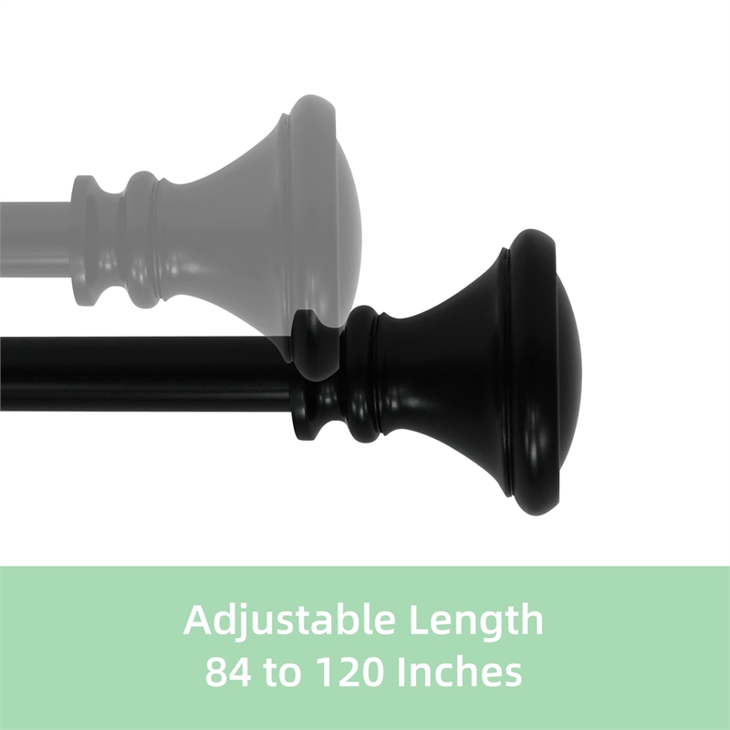 Scarlette Adjustable Single Curtain Rod 84