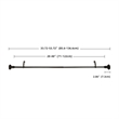 Scarlette Adjustable Single Curtain Rod 28