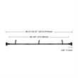 Scarlette Adjustable Single Curtain Rod 84