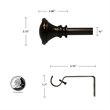Scarlette Adjustable Single Curtain Rod 84