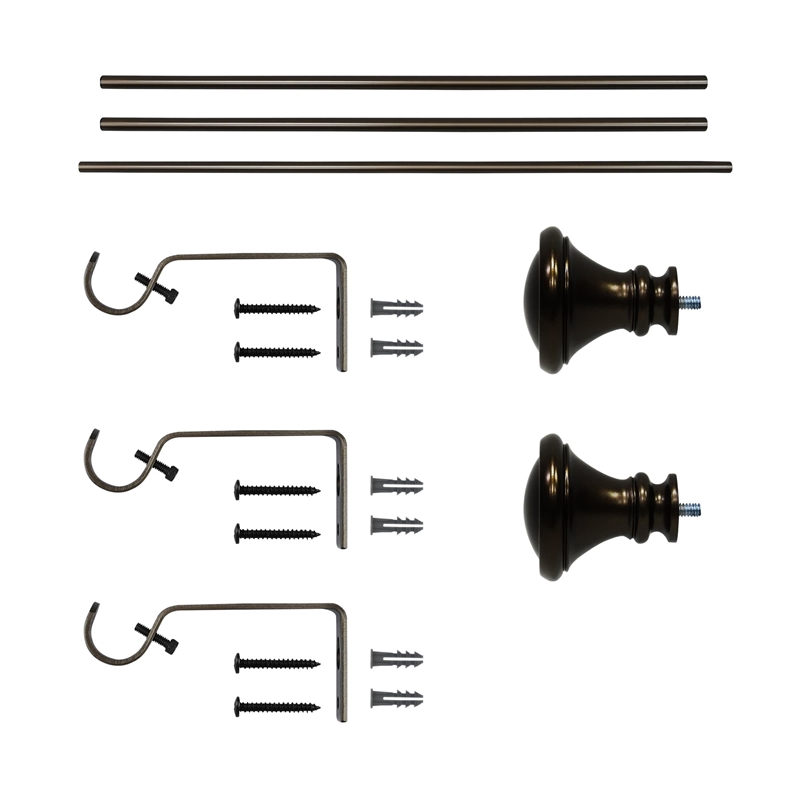 Scarlette Adjustable Single Curtain Rod 84