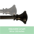 Scarlette Adjustable Single Curtain Rod 84