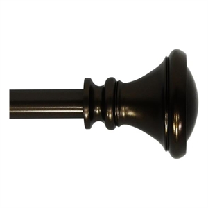 Scarlette Adjustable Single Curtain Rod 84&quot to 120&quot-Bronze