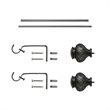 Kings Adjustable Single Curtain Rod 28