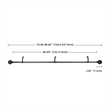 Kings Adjustable Single Curtain Rod 48
