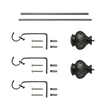 Kings Adjustable Single Curtain Rod 48