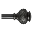 Kings Adjustable Single Curtain Rod 48