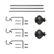 Kings Adjustable Single Curtain Rod 84