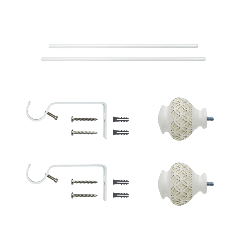 Kings Adjustable Single Curtain Rod 28