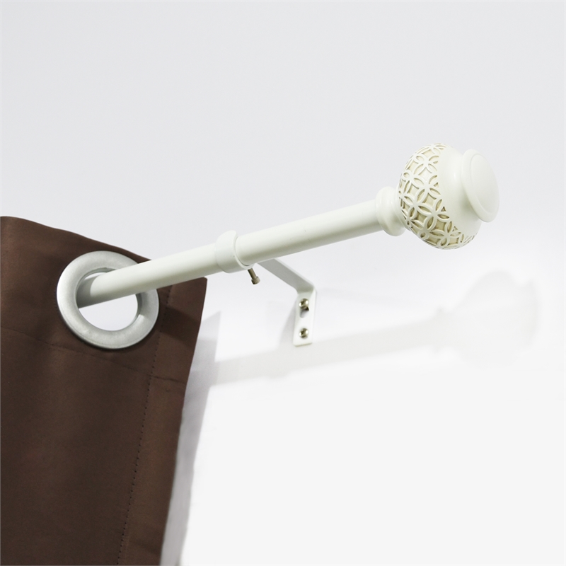 Kings Adjustable Single Curtain Rod 28