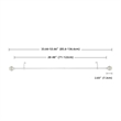 Kings Adjustable Single Curtain Rod 28