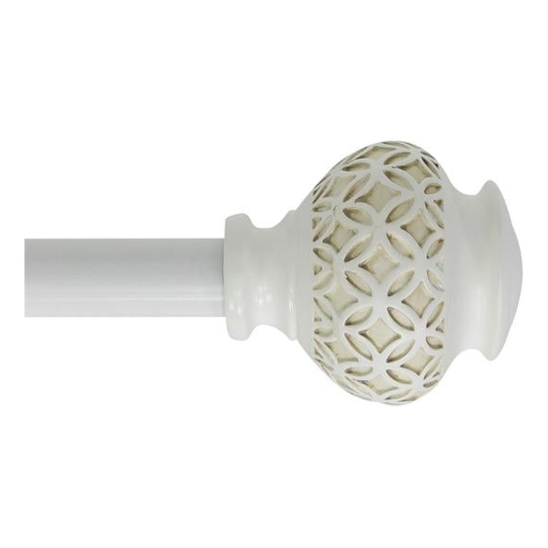 Kings Adjustable Single Curtain Rod 28