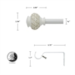 Kings Adjustable Single Curtain Rod 48