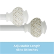 Kings Adjustable Single Curtain Rod 48