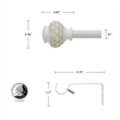 Kings Adjustable Single Curtain Rod 84