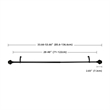 Kings Adjustable Single Curtain Rod 28