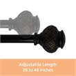 Kings Adjustable Single Curtain Rod 28