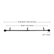 Kings Adjustable Single Curtain Rod 48