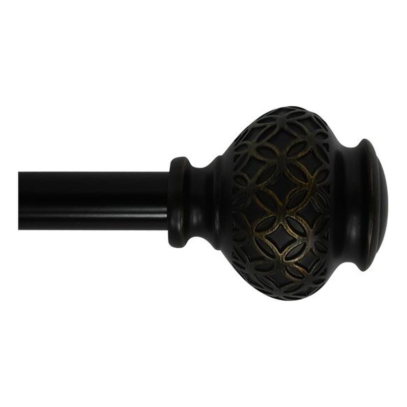 Kings Adjustable Single Curtain Rod 48