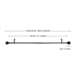 Kings Adjustable Single Curtain Rod 28