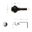 Kings Adjustable Single Curtain Rod 28
